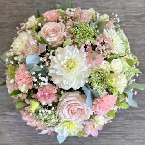 Bouquet Stella élégant aux tons pastel, délicat et raffiné