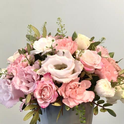 Bouquet Douceur Florale aux tons roses et blancs